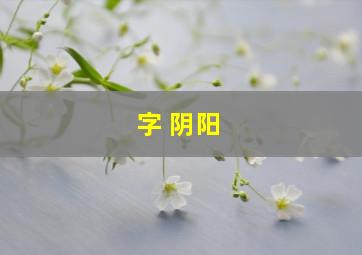 字 阴阳